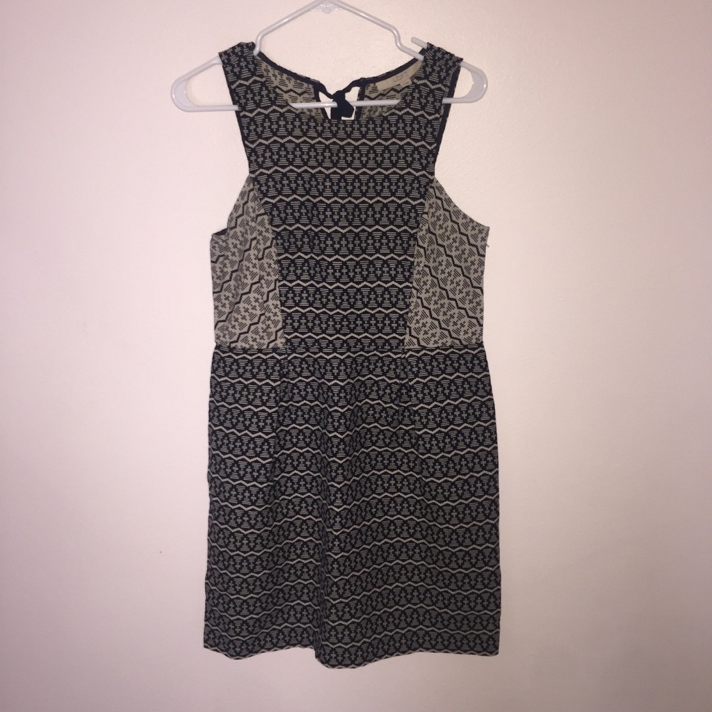 Loft Printed Fit and Flare Dress - Picture 1 of 5